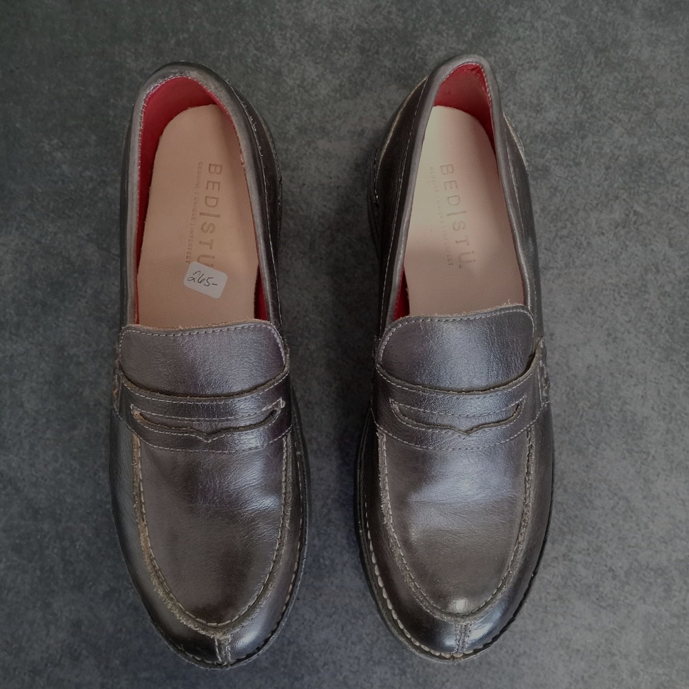 BED|STU Reina III Womens NEW Leather Lug Soles Chunky‎ Loafers Sz 7.5 Preppy - Picture 3 of 8